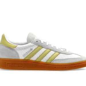Adidas White and Yellow Sneakers with Orange Sole